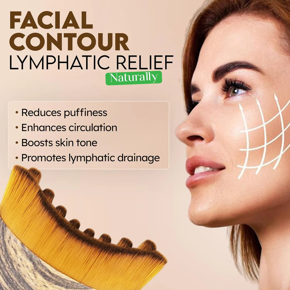 FemLuxe Lymphatic Contour Face Brush